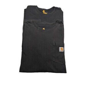 Carhartt Original Fit Pocket T-Shirt L 2-Pack Lot Workwear Heavy Duty Tee